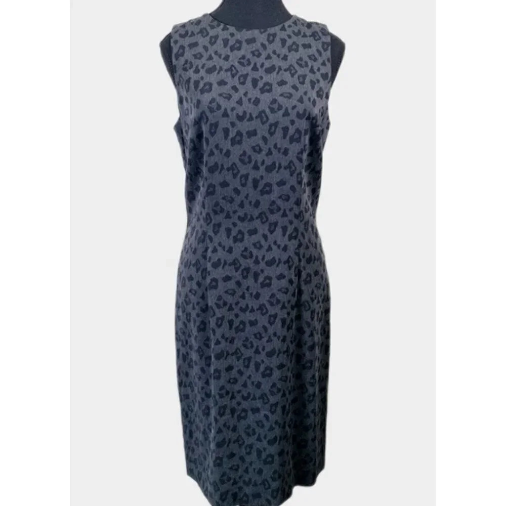 Nicole Miller Sleeveless Animal Printed Sheath Dress